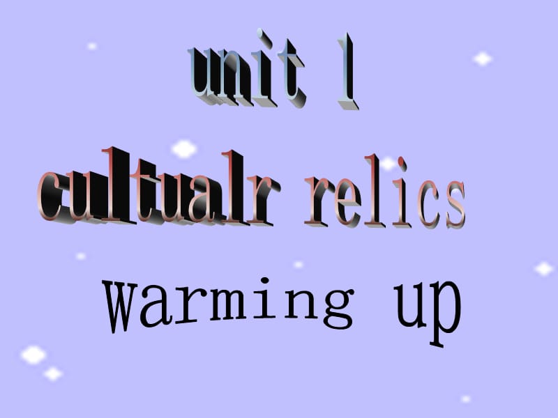 必修二 1.10《Unit 1 Cultural relics（warming up ）》.ppt_第3页