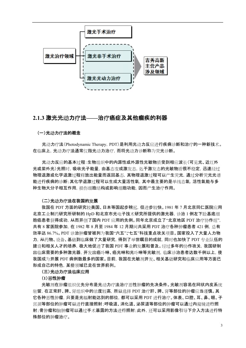 XX医疗保健用品公司激光医疗项目商业计划书.doc_第3页