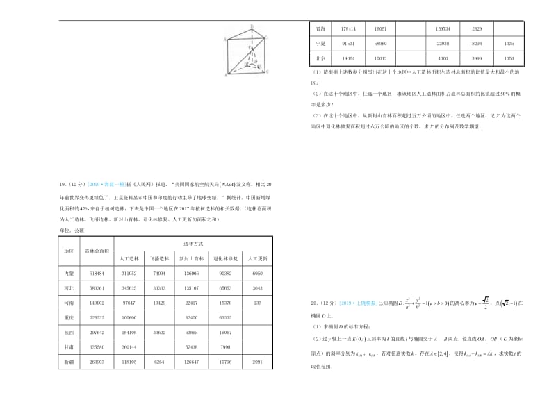 2019年高三数学最新信息卷二理.pdf_第3页