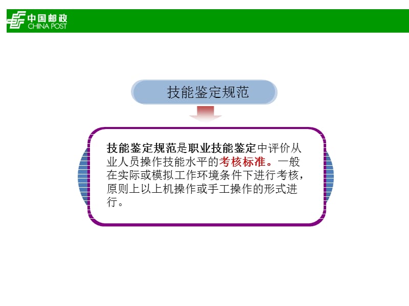 《邮政通信特有职业技能鉴定规范》宣贯.ppt_第3页