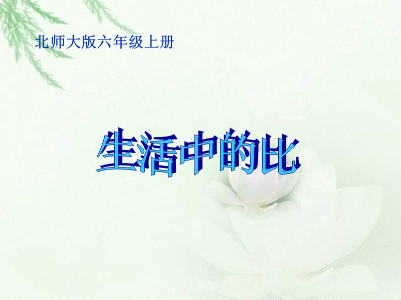 北师大版六年级上册《生活中的比》.ppt_第1页