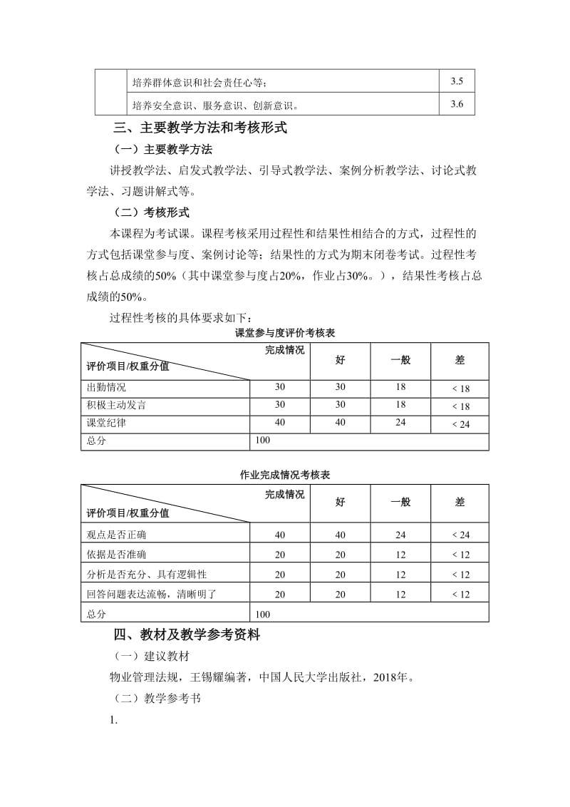 《物业管理法规》课程教学大纲.doc_第3页