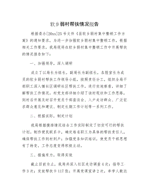 软乡弱村帮扶情况报告.docx