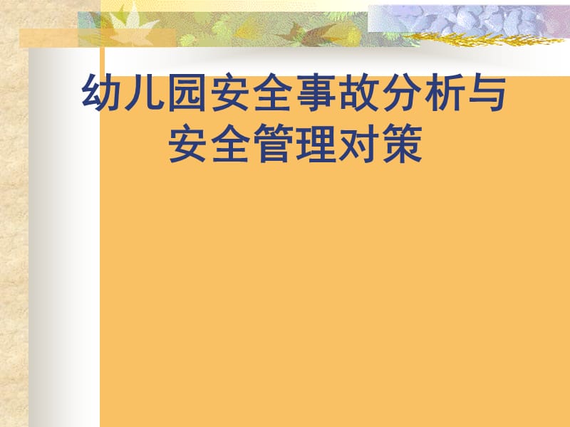 幼儿园安全事故分析与安全管理对策 (2).ppt_第1页