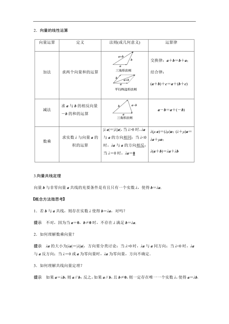 2020版高考数学新增分大一轮新高考专用讲义：第五章 5.1 平面向量的概念及线性运算含解析.pdf_第2页