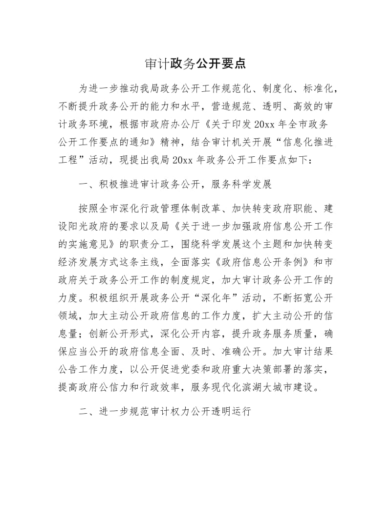 审计政务公开要点.docx_第1页