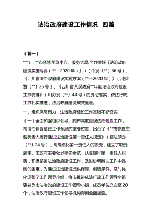 法治政府建设工作情况四篇.docx