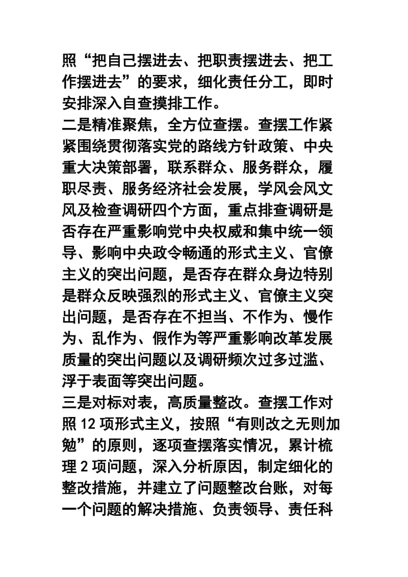 关于集中整治形式主义、官僚主义工作情况报告及自查报告.docx_第2页