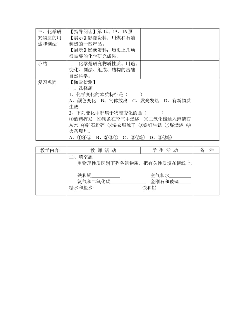 精品沪教版九上第1章《化学研究些什么》教案设计【1】.doc_第3页