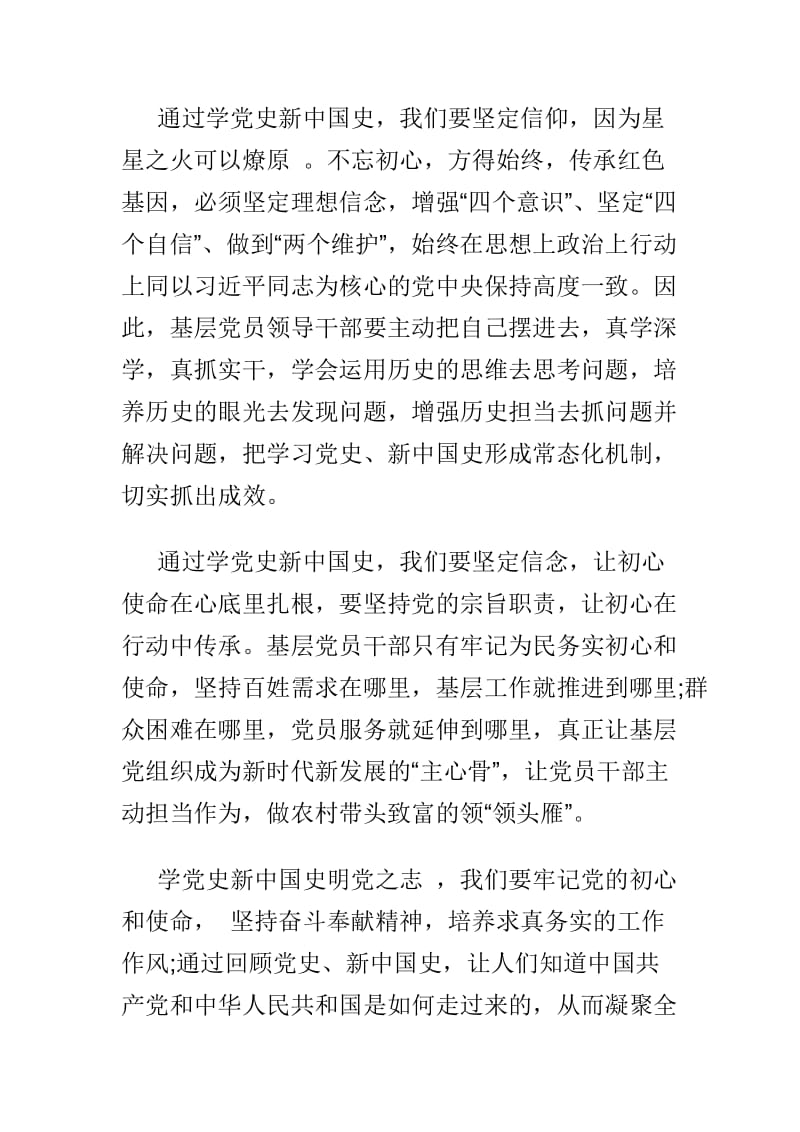 最新党员干部学党史、新中国史研讨发言材料两篇.doc_第2页