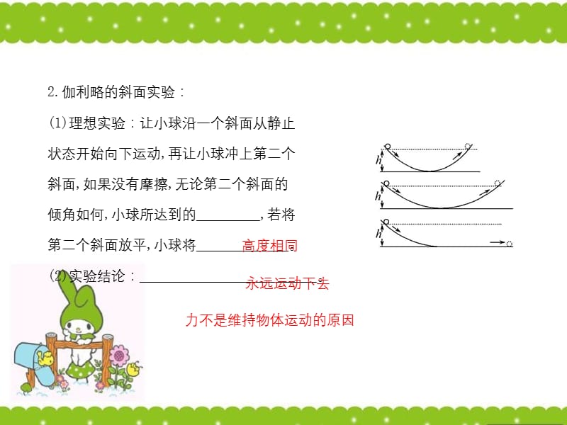 2019年秋高中物理人教版必修1（系列一）：第四章第1节 牛顿第一定律 .ppt_第3页