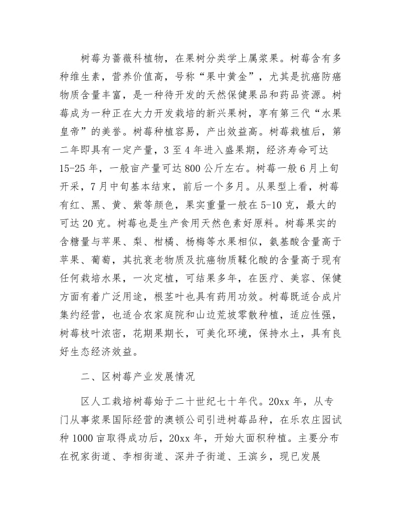 树莓产业发展情况考察报告.docx_第2页