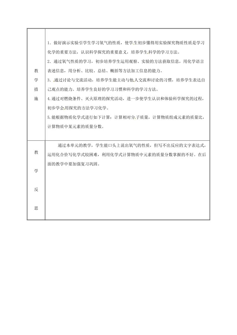 精品九年级化学上册第3章维持生命之气氧气备课教案粤教版.doc_第3页