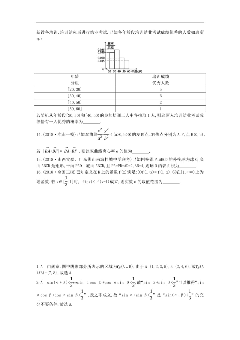 2019届高考数学二轮复习客观题提速练三理2.pdf_第3页