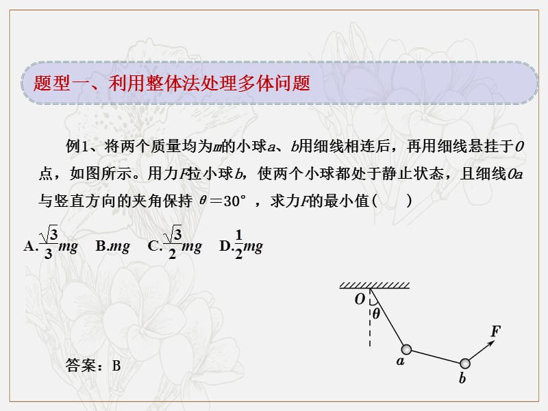 2020年高考物理一轮复习专题5.1整体与隔离法的综合应用课件.pptx_第3页