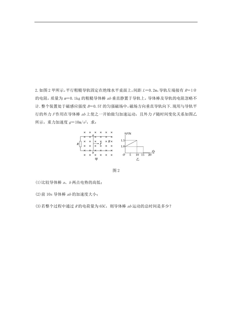 全国通用2020版高考物理一轮复习第十章微专题76电磁感应中的动量与能量问题加练半小时含解析.pdf_第2页