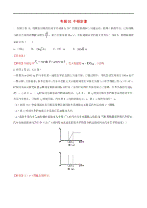 2019年高考物理真题同步分类解析专题02牛顿定律含解析-13.pdf