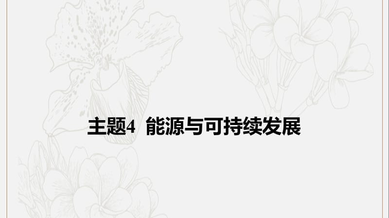 2019_2020学年高考物理主题4能源与可持续发展课件必修3.pptx_第1页