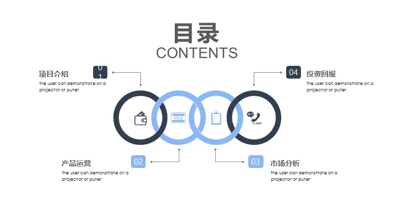 蓝色时尚商务风项目融资计划书PPT模板.pptx_第2页