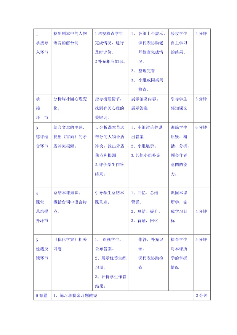 精品高中语文必修四教案：2雷雨第三课时 .doc_第2页