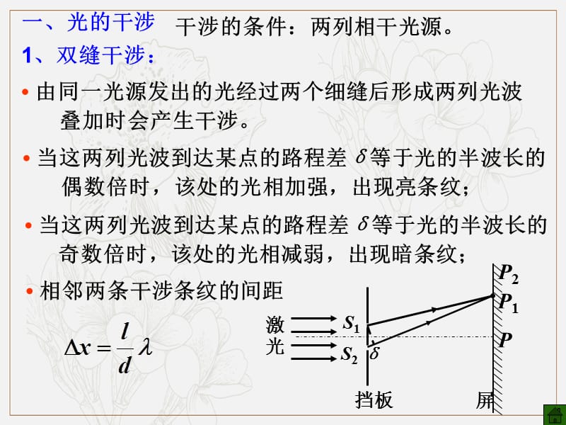 2019年高考物理二轮复习专题课件：光学专题 097.光的干涉、衍射和偏振 .ppt_第2页