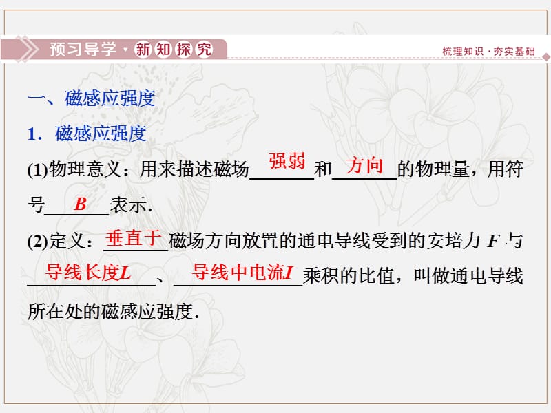 2019高中物理第三章3第3节磁感应强度磁通量课件教科版选修3.ppt_第3页