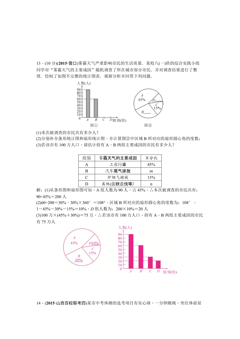 【名校精品】中考数学（山西省）复习考点精练：第15讲　统计.doc_第3页