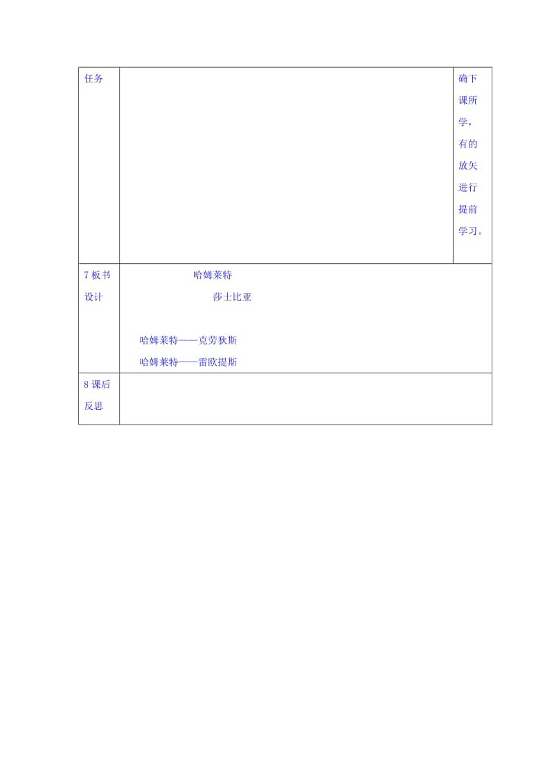 最新 高中语文必修四教案：3哈姆莱特第三课时 .doc_第3页