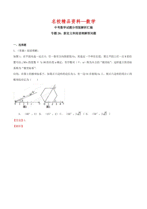 【名校精品】中考数学分项解析【28】新定义和阅读理解型问题（解析版）.doc