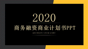 2020黑黄公司介绍商业计划书ppt.pptx