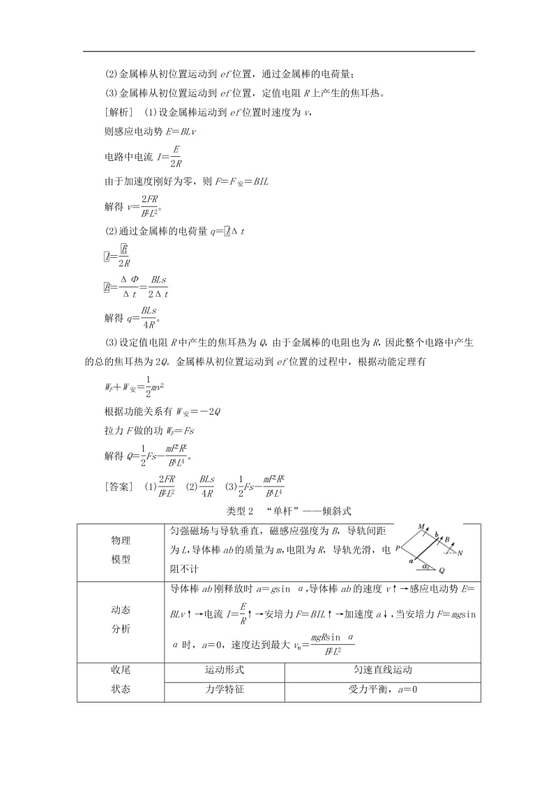 通用版2019版高考物理二轮复习第二部分第二板块第2讲电磁感应中的“三类模型问题”讲义含解析.pdf_第2页