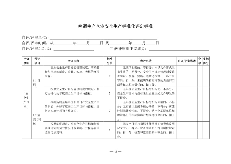 啤酒生产企业安全生产标准化评定标准.doc_第2页