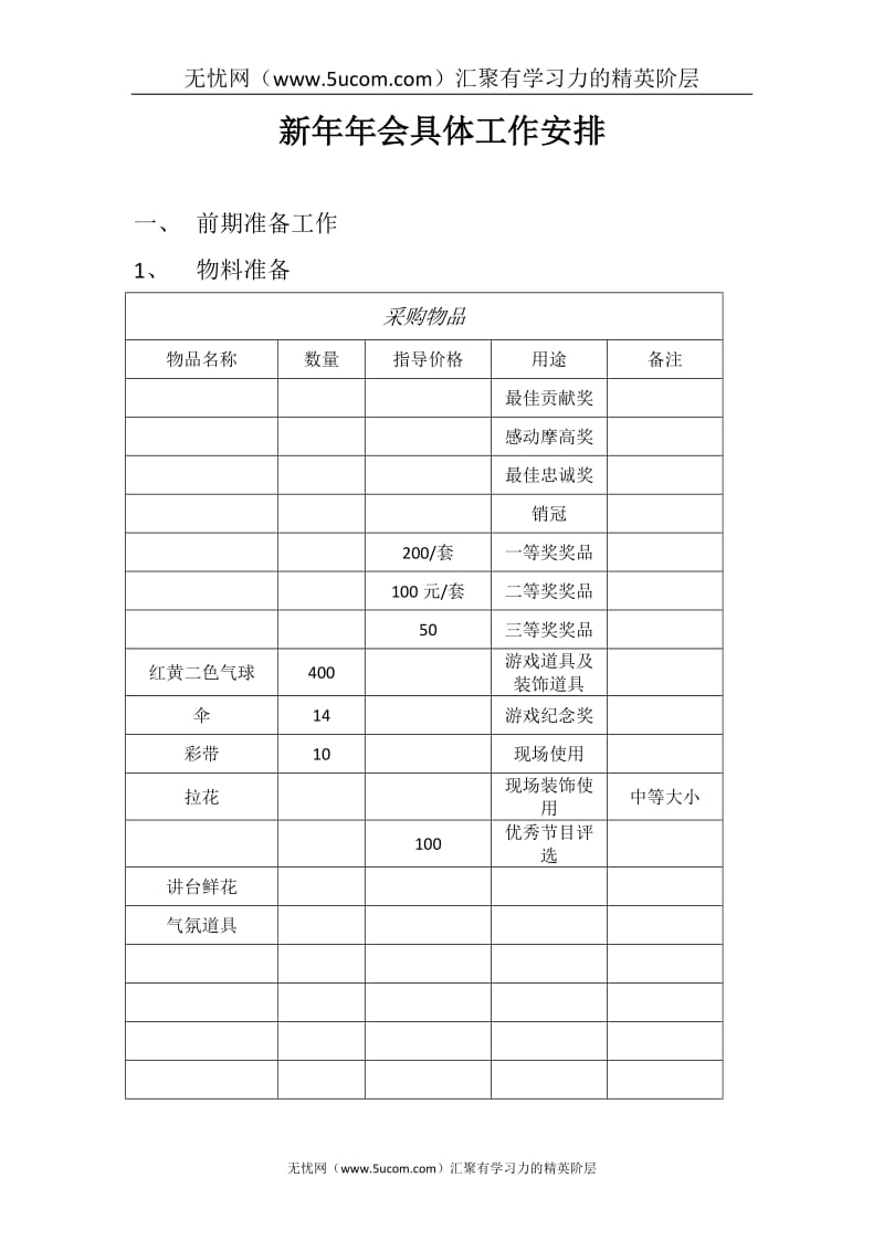 公司年会流程安排.doc_第1页