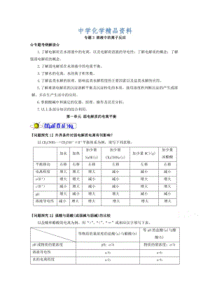 精品福建省漳州市高二化学苏教版选修4：专题3第1单元《弱电解质的电离平衡》 Word版含答案.doc