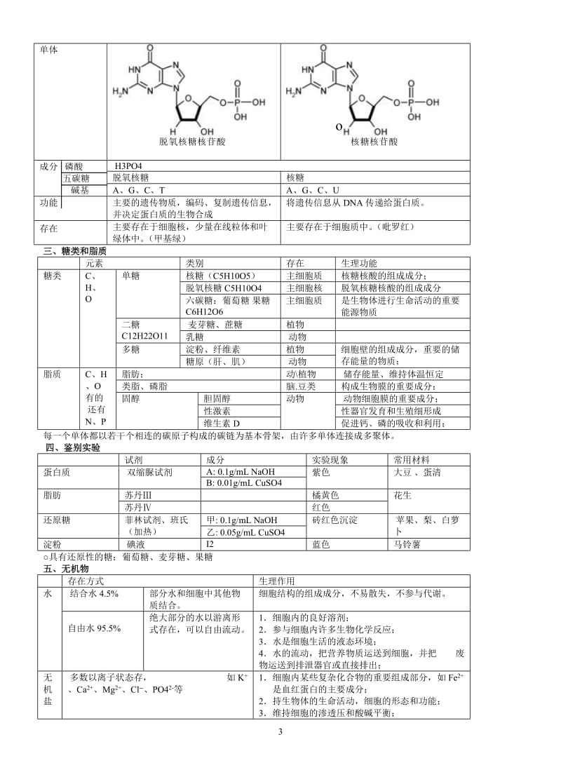 高中生物必修一必修二必修三知识点总结（人教版）.doc_第3页