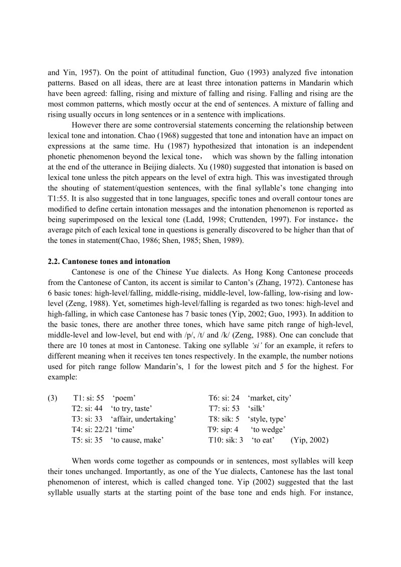 TONE LANGUAGE SPEAKERS’ ACQUISITION OF ENGLISH INTONATION 英语专业毕业论文 (2).doc_第3页