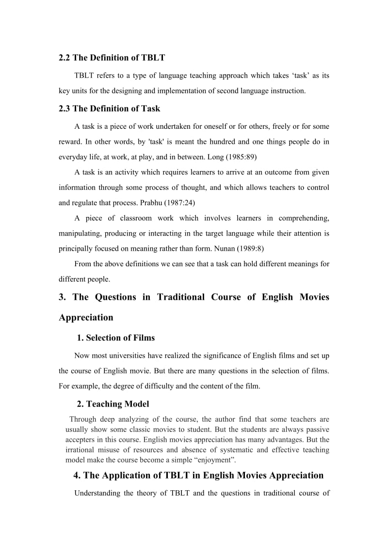 Task-based Language Teaching in English Movies Appreciation 英语教学法论文.doc_第2页