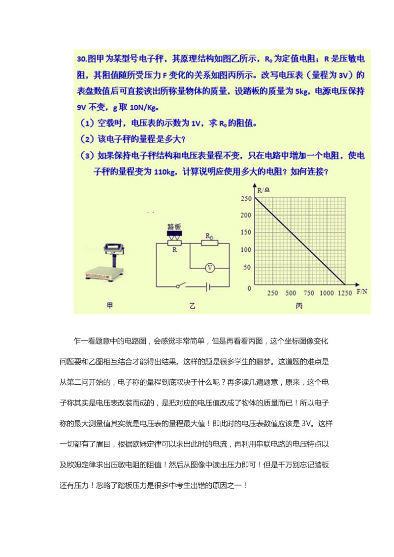 一道中考物理压轴题揭开“电子秤”背后“猫腻”！多数人不知道！.docx_第2页