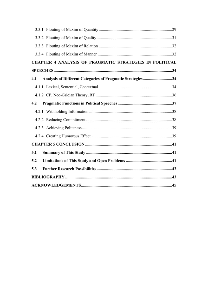 Analysis of Pragmatic Strategies in Political Speeches 政治演讲中的语用策略 英语专业硕士论文.doc_第2页