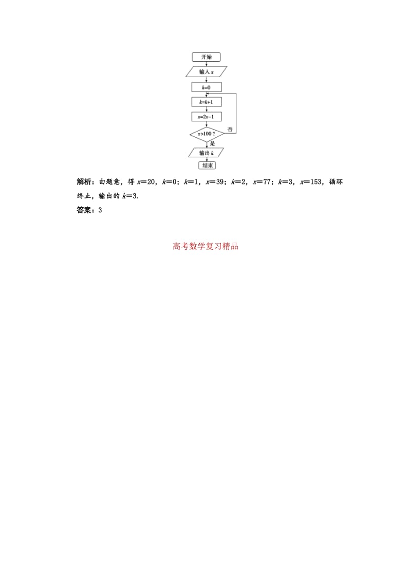 【名校资料】高考数学（理）二轮复习：算法与框图（含答案）试题体验应用.doc_第2页