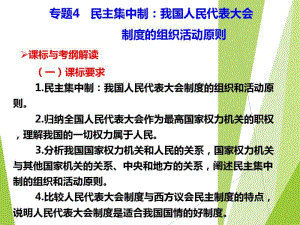 2017届高考政治-一轮复习专题4民主集中制：我国人民代表大会制度的组织活动原则.pdf