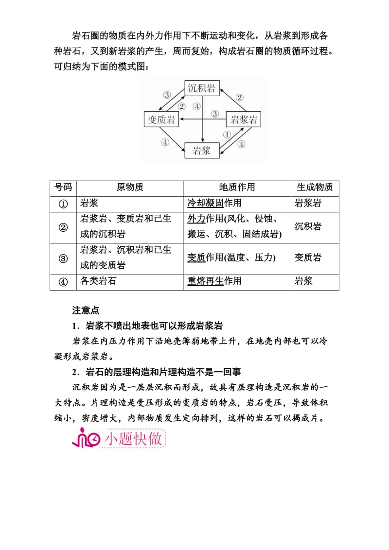 【最新】【学霸优课】高考二轮：9.1《岩石圈物质循环》教学案（含答案）.doc_第2页