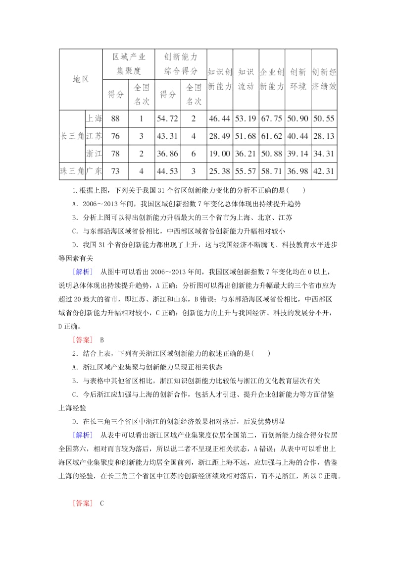 【最新】【与名师对话】高考地理二轮复习 第三部分 考前30天 专题四 考前高频考点再练 考点12 区域可持续发展.doc_第2页