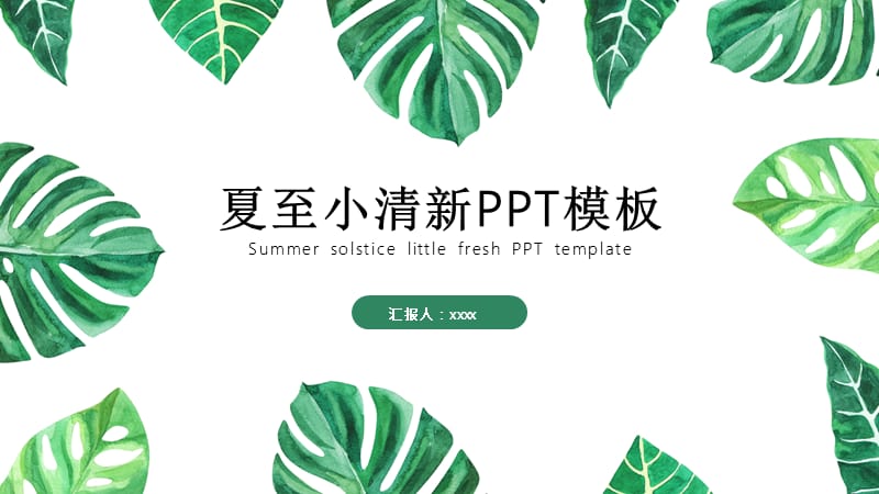 浅绿杂志风立夏PPT模板 (2).pptx_第1页