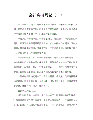 会计实习毕业总结周记Word文档.doc