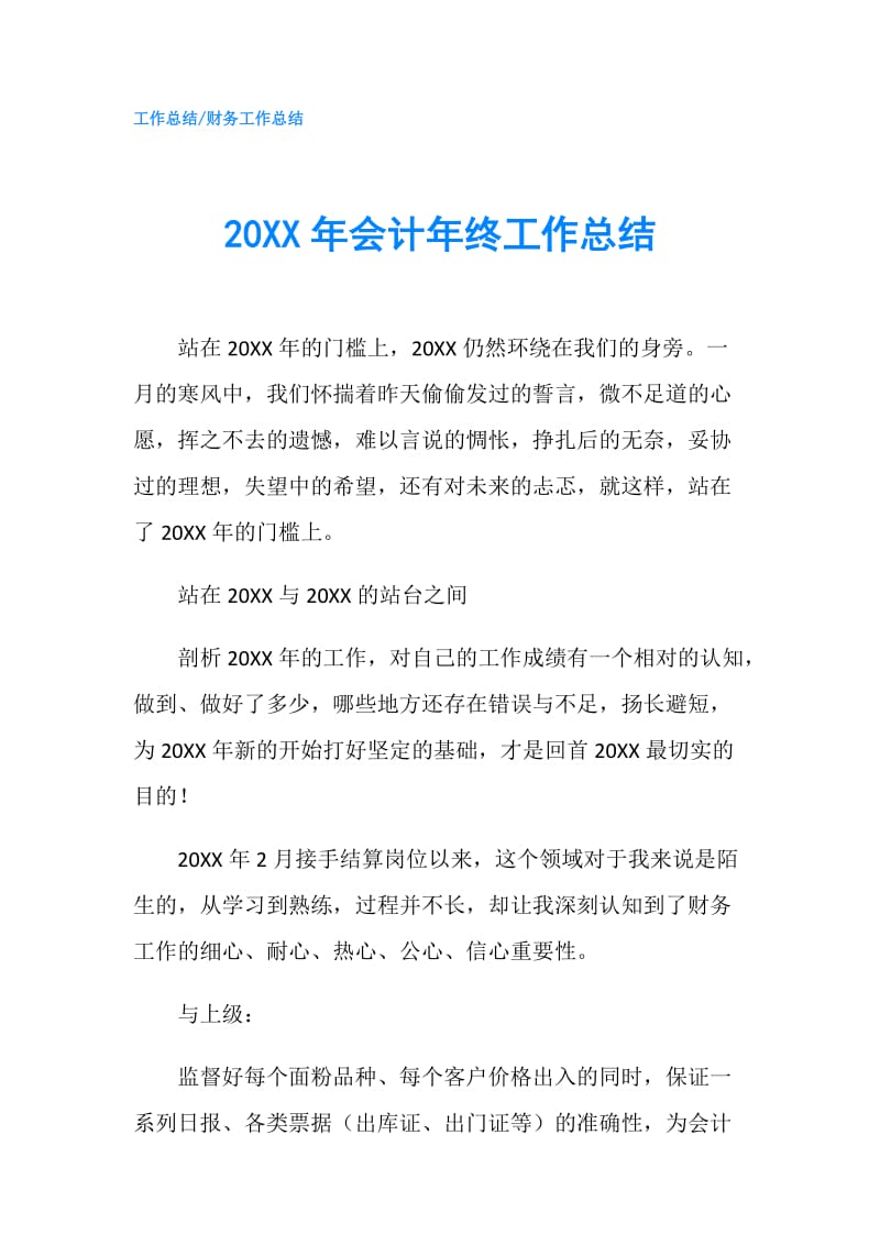 20XX年会计年终工作总结.doc_第1页