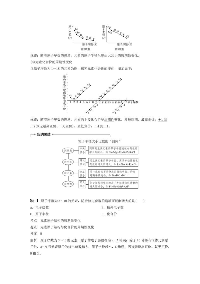 [最新]高中化学专题1微观结构与物质的多样性第一单元原子核外电子排布与元素周期律第2课时元素周期律学案苏教版必修2.doc_第2页