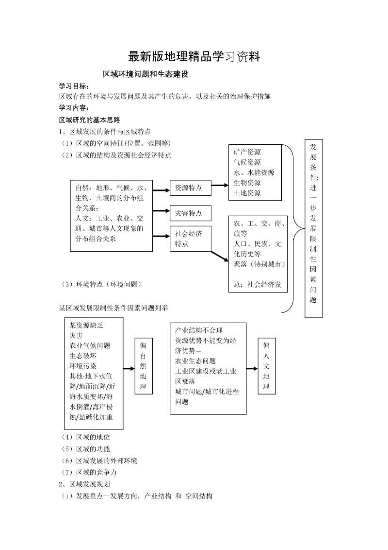 【最新】北京市第四中学高考地理人教版总复习讲义：区域环境问题与生态建设.doc_第1页