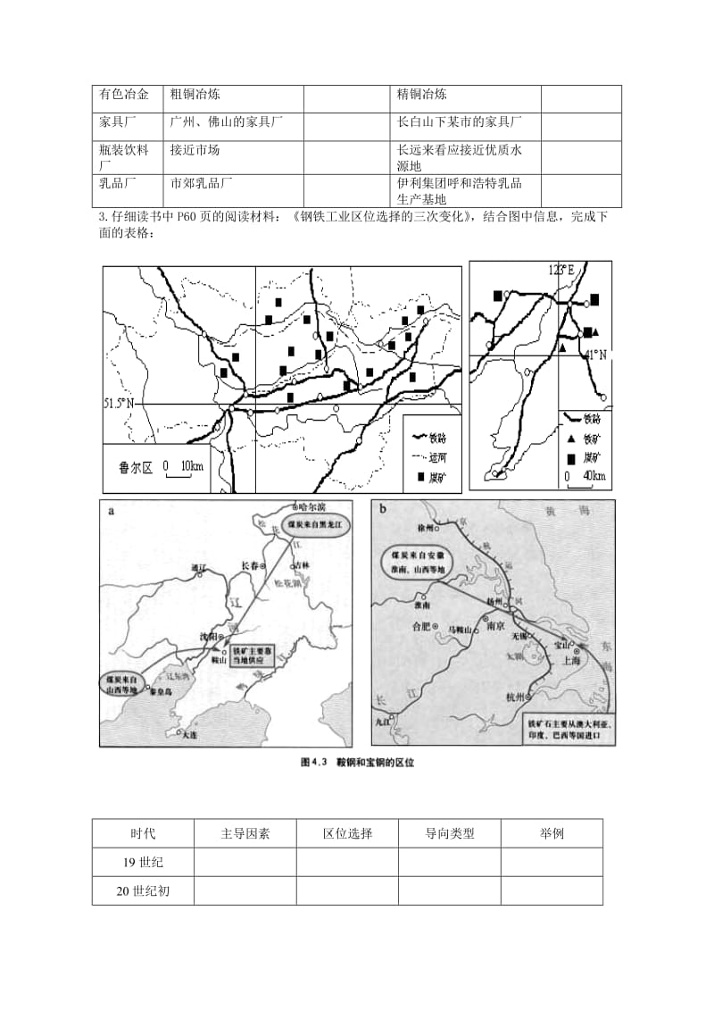 【最新】地理 导学案10工业的区位选择.doc_第3页