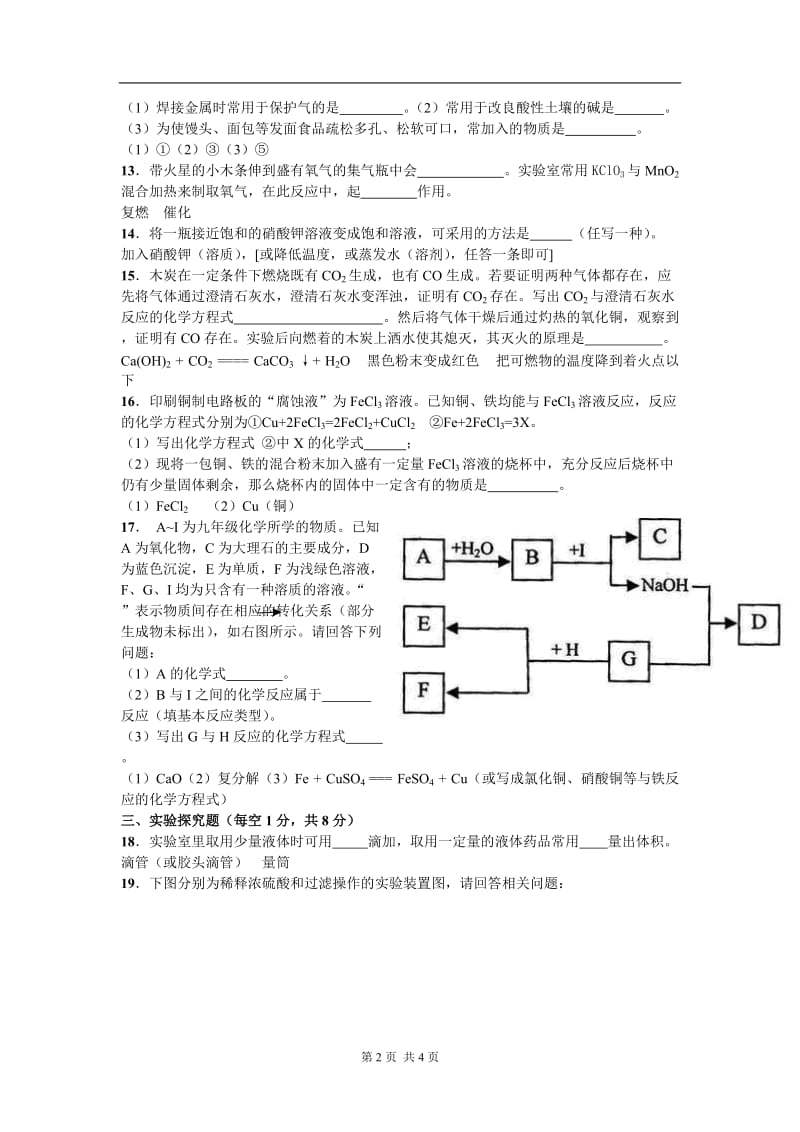 2017初中毕业化学试题及答案.doc_第2页